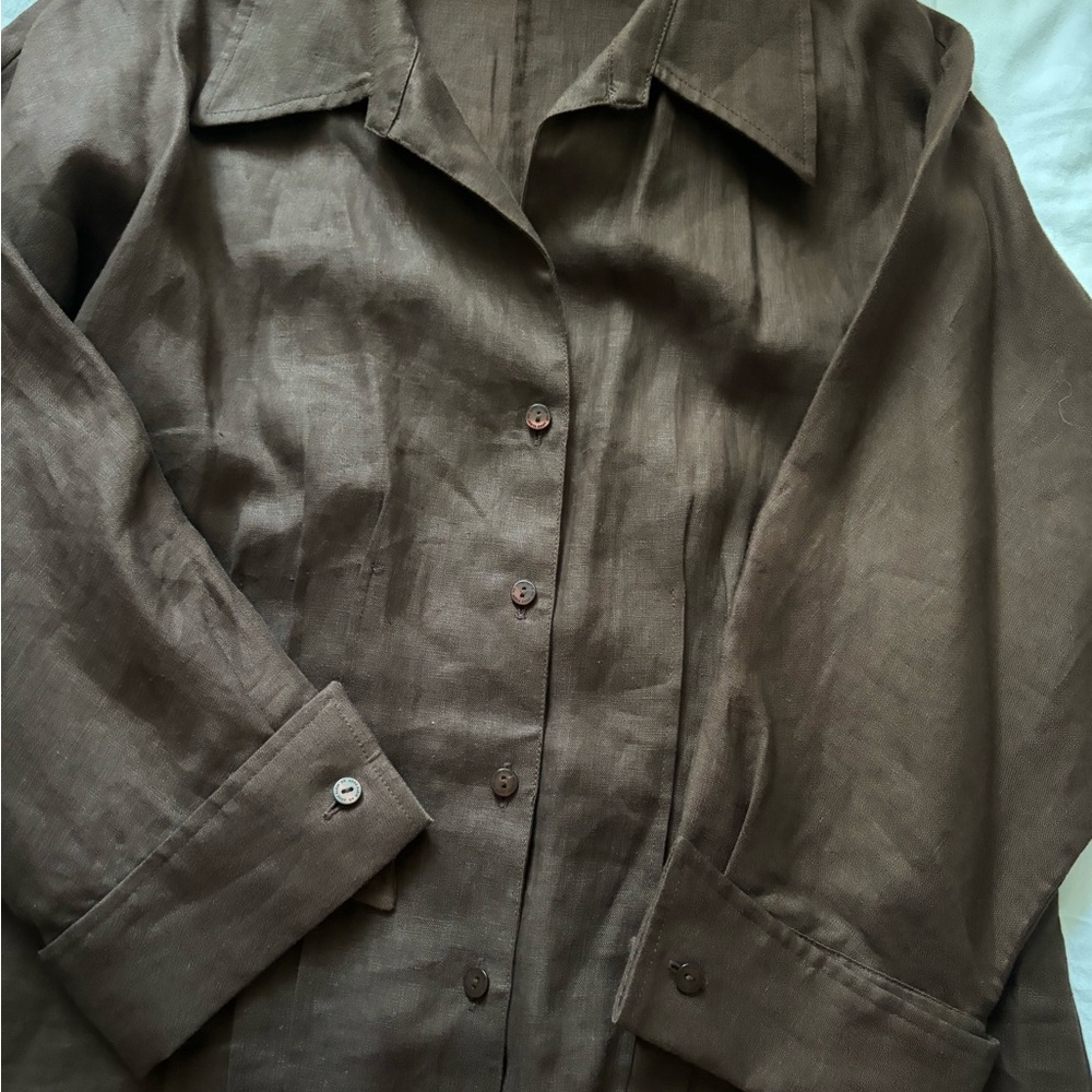 Vintage Anne Klein Linen Button Down